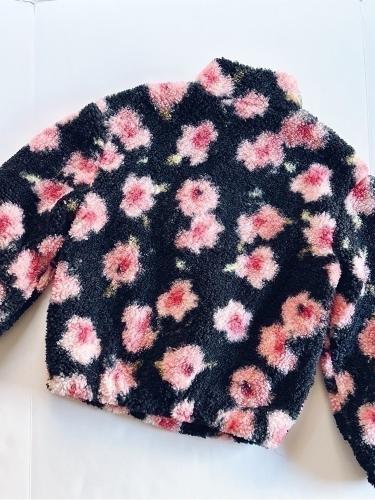 New Sandy Liang X Target Floral Half Zip Sherpa Long Sleeve Top Xxs — image 4 of 8